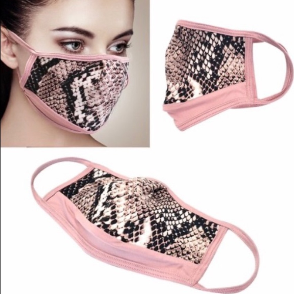 ‼️ Pink Snake Fashion Protective Face Mask